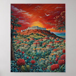 Affiche Athènes Grèce Imprimer, Papier d'affiche de valeur