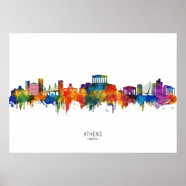 Affiche Athens Greece Skyline (Devant)