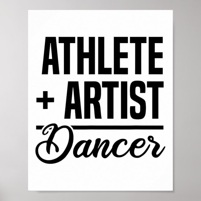 Affiche Athlète + Artiste = Danseur Ballerina Ballet Danse (Devant)
