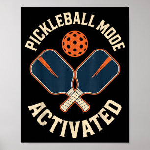 Affiche Athlète de sport en mode pickleball activé