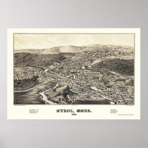 Affiche Athol, carte panoramique de mA - 1887