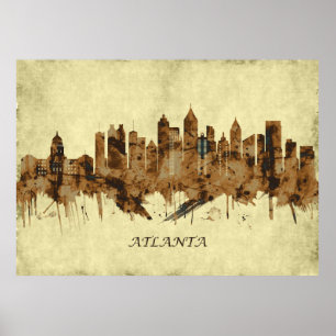 Affiche Atlanta Georgia Cityscape