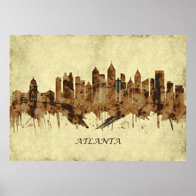 Affiche Atlanta Georgia Cityscape (Devant)