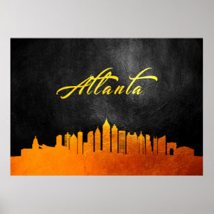 Affiche Atlanta Georgia Gold Skyline