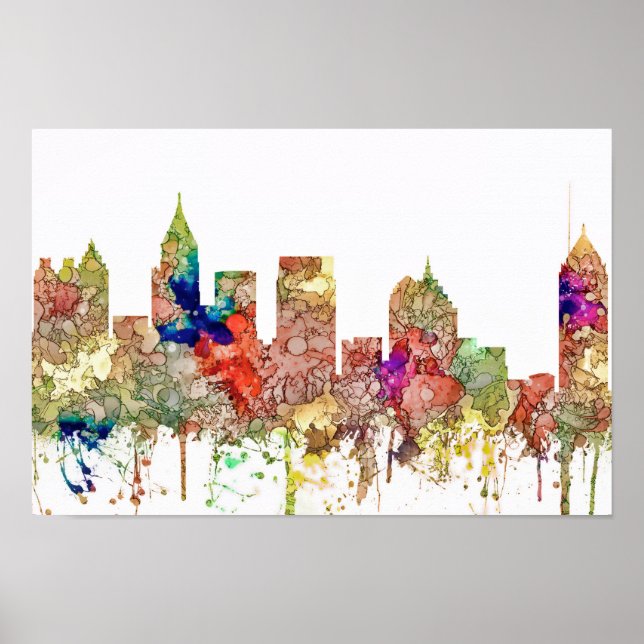 Affiche Atlanta Georgia Skyline SG-Faded Glory (Devant)