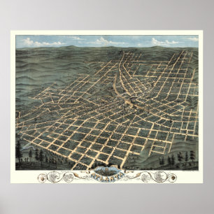 Affiche Atlanta, Géorgie - 1871 (A. Ruger) BigMapBlog.com