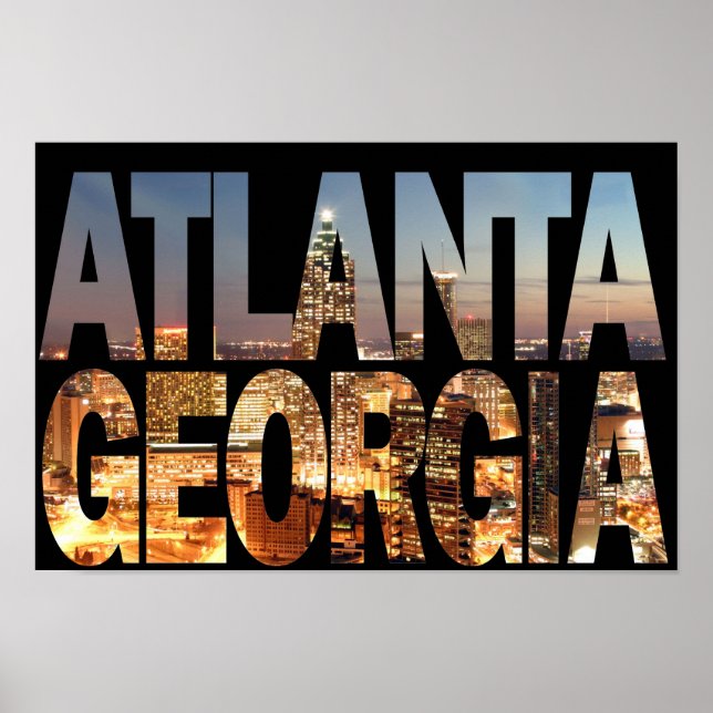 Affiche Atlanta Géorgie à Twilight (Devant)