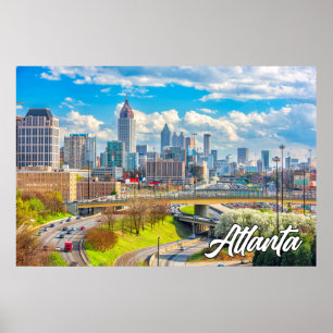 Affiche Atlanta, Géorgie, États-Unis