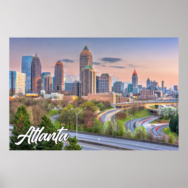 Affiche Atlanta, Géorgie, USA (Devant)