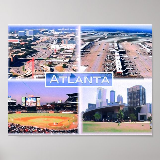 Affiche Atlanta - Mosaic - Usa - (Devant)