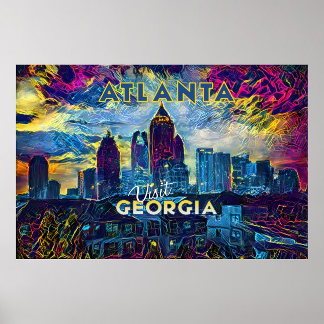 Affiche Atlanta, Visit Georgia... (Devant)