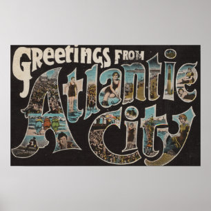 Affiche Atlantic City, New Jersey - Grandes Lettres Scènes