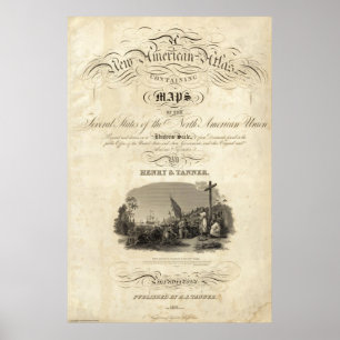 Affiche Atlas américain de page titre nouvel