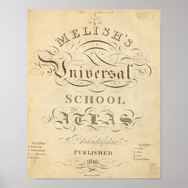 Affiche atlas scolaire universel (Devant)