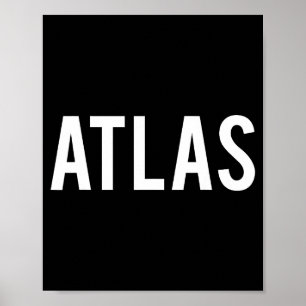 Affiche Atlas - Tee Cadeau pour Fan de Nom Drôle Nouveau e