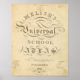 Affiche atlas universel d'école
