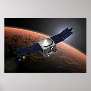 Affiche Atmosphère Mars Et Mission D'Évolution Volatile.