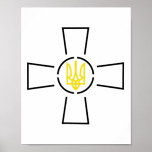 Affiche Ato Traverser Tryzub Ukraine Volodymyr Zelensky