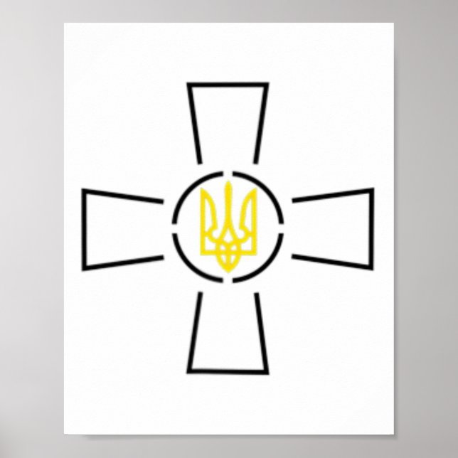 Affiche Ato Traverser Tryzub Ukraine Volodymyr Zelensky  (Devant)