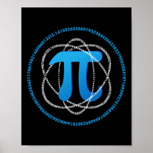 Affiche Atom Pi Day Math Science Lover Cadeau
