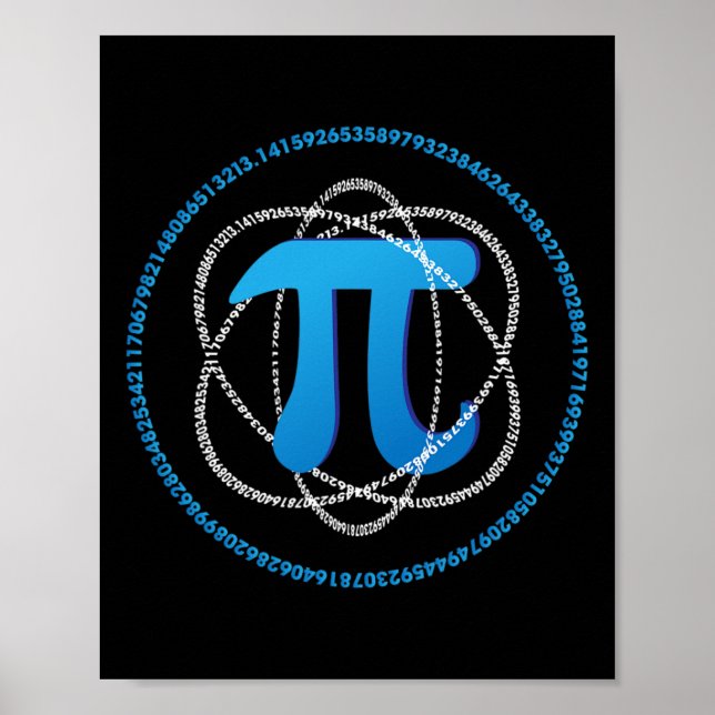 Affiche Atom Pi Day Math Science Lover Cadeau (Devant)
