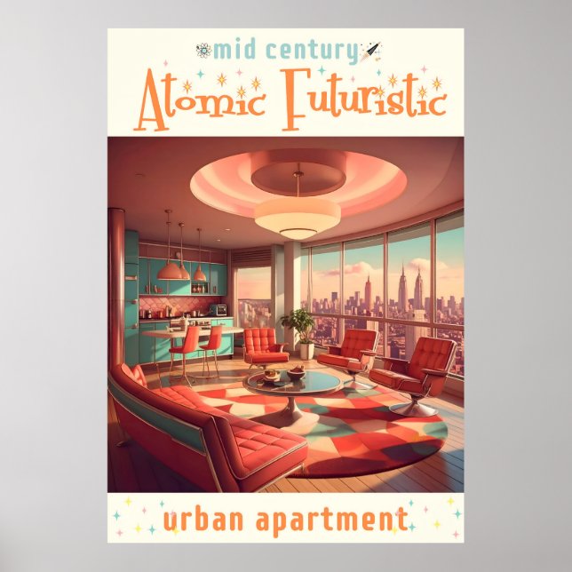 Affiche Atomic Futuristic Urban Apartment (Devant)