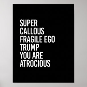 AFFICHE ATOUT FRAGILE DUR SUPERBE D'AMOUR-PROPRE VOUS ÊTES