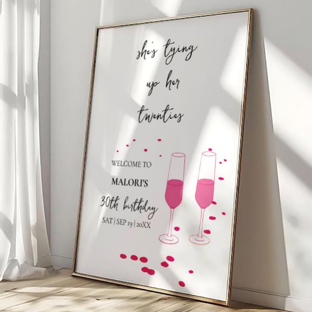 Affiche Attacher ses vingt ans Anniversaire 30 ans Champag (Créateur téléchargé)
