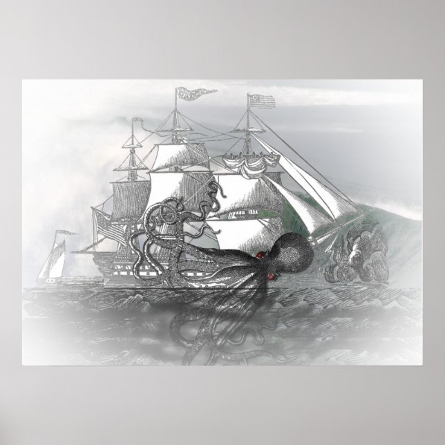 Affiche Attack par Giant Octopus (Devant)