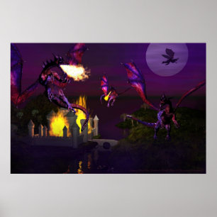 Affiche Attaque au dragon par David et Michelle Wilder