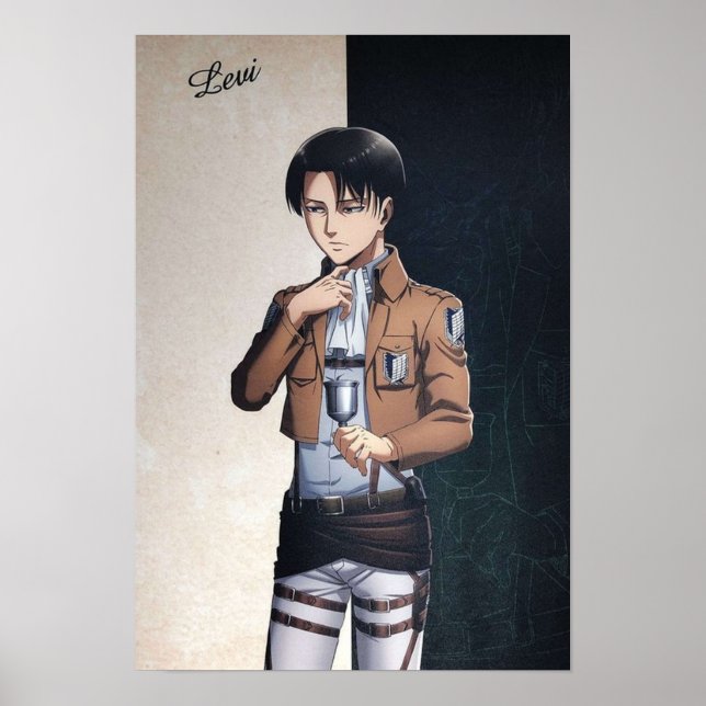 AFFICHE ATTAQUE SUR TITAN LEVI ACKERMAN (Devant)