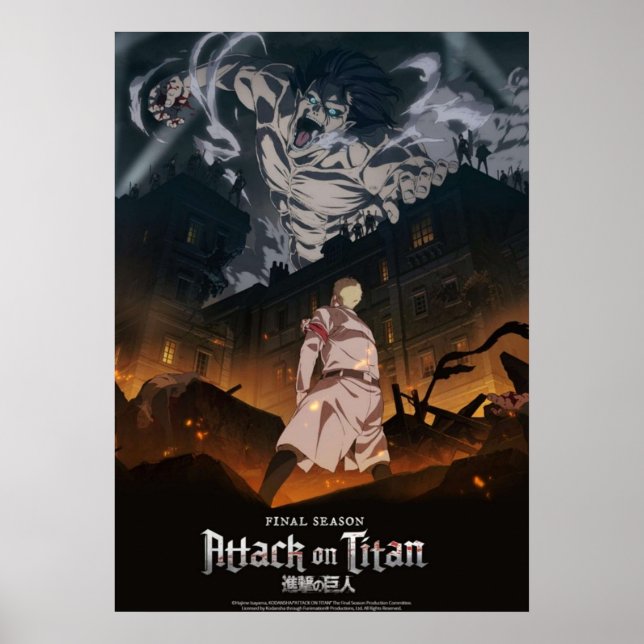 Affiche Attaque Sur Titan Saison 4 Dernière (Devant)