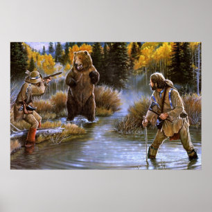 Affiche Attaques d'ours grizzly des pionniers de la nature