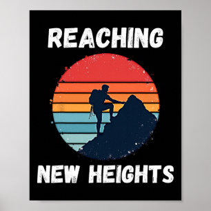Affiche Atteindre de Nouveaux Sommets Escalade de Roche 