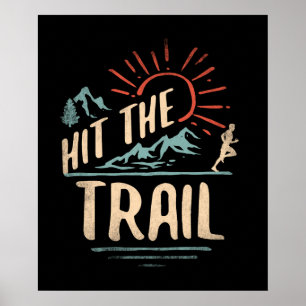 Affiche Atteindre le coureur de piste - Style rétro Exéc