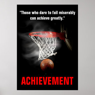 Affiche Atteinte Basketball Inspiration Motivation
