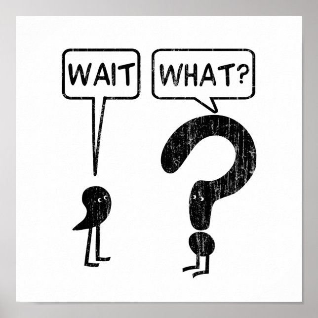 Affiche Attends, Quoi ? Grammaire Humour Bleu (Devant)