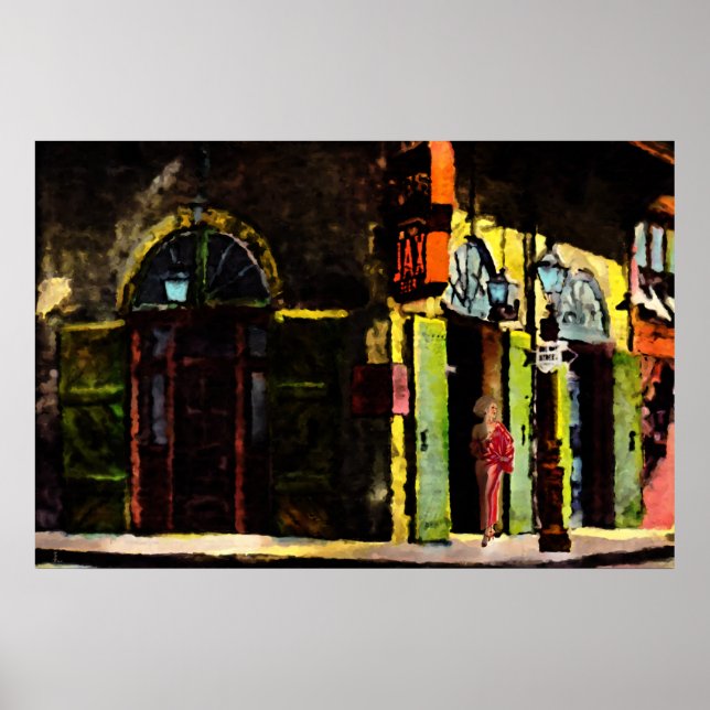 Affiche Attente de la nuit dans le quartier français (Devant)