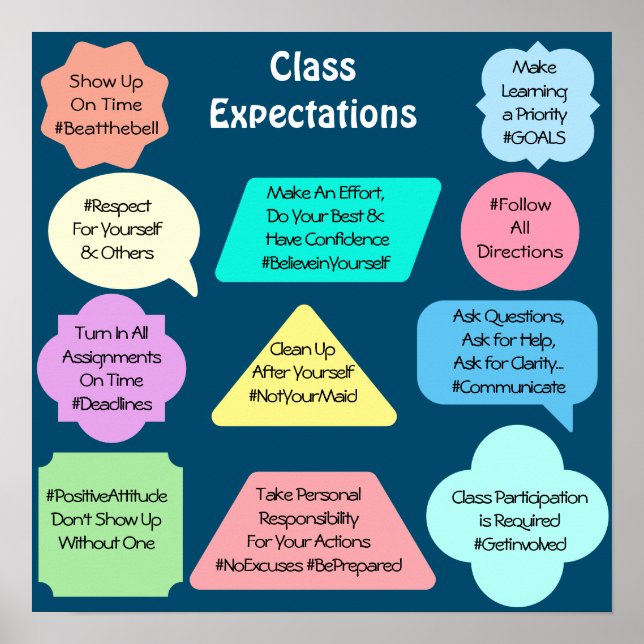 Affiche Attentes de classe (Devant)