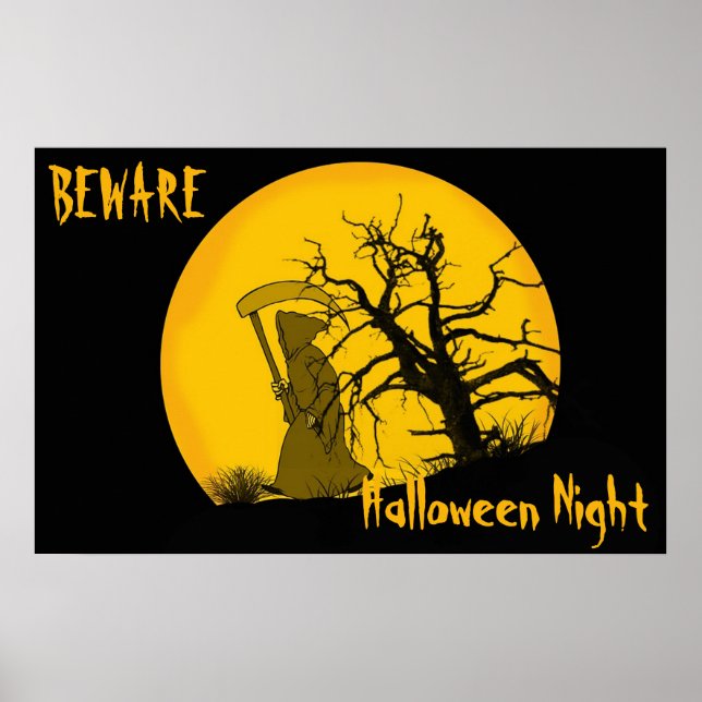 Affiche Attention à la nuit d'Halloween (Devant)