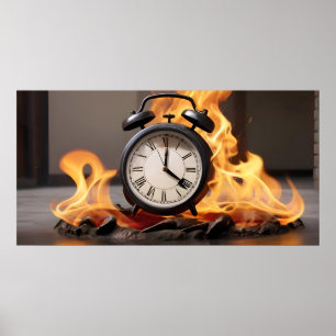 Affiche Attention au feu, pas le temps