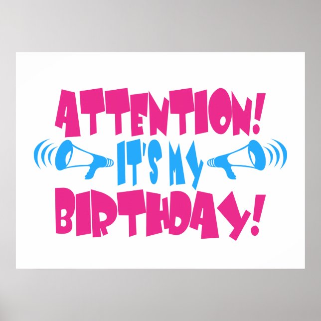 Affiche Attention ! C'est mon anniversaire ! (Anniversaire (Devant)