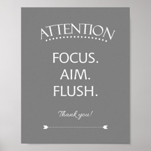 Affiche Attention Cime Flexible Enfants Salle de bain Sign