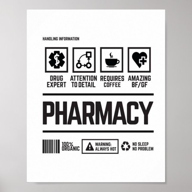 Affiche Attention des experts en pharmacie aux détails (Devant)