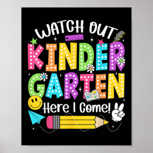 Affiche Attention maternelle me voici Kinder retour à l'éc