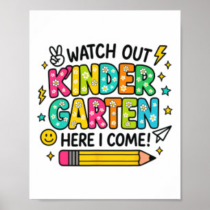 Affiche Attention maternelle me voici Retour à l'école