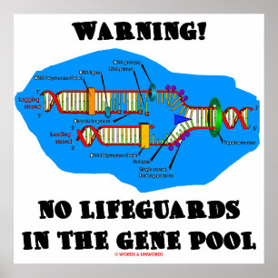 Affiche Attention! Pas De Garanties Dans Le Pool De Gènes