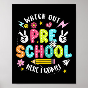 Affiche Attention Préscolaire Me Voici Retour à l'école Pr