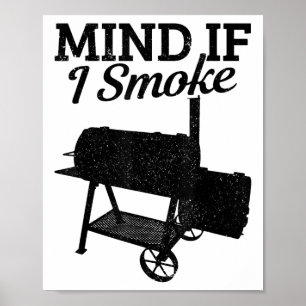 Affiche Attention si je fume Barbecue Grillmaster Fumer de
