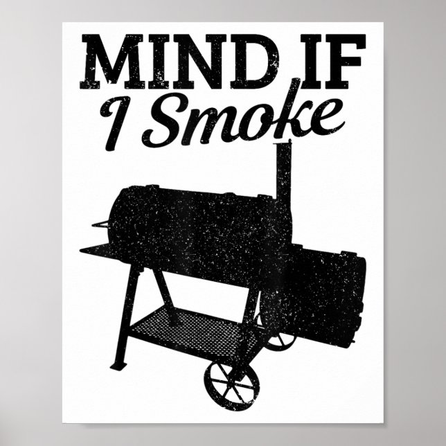 Affiche Attention si je fume Barbecue Grillmaster Fumer de (Devant)